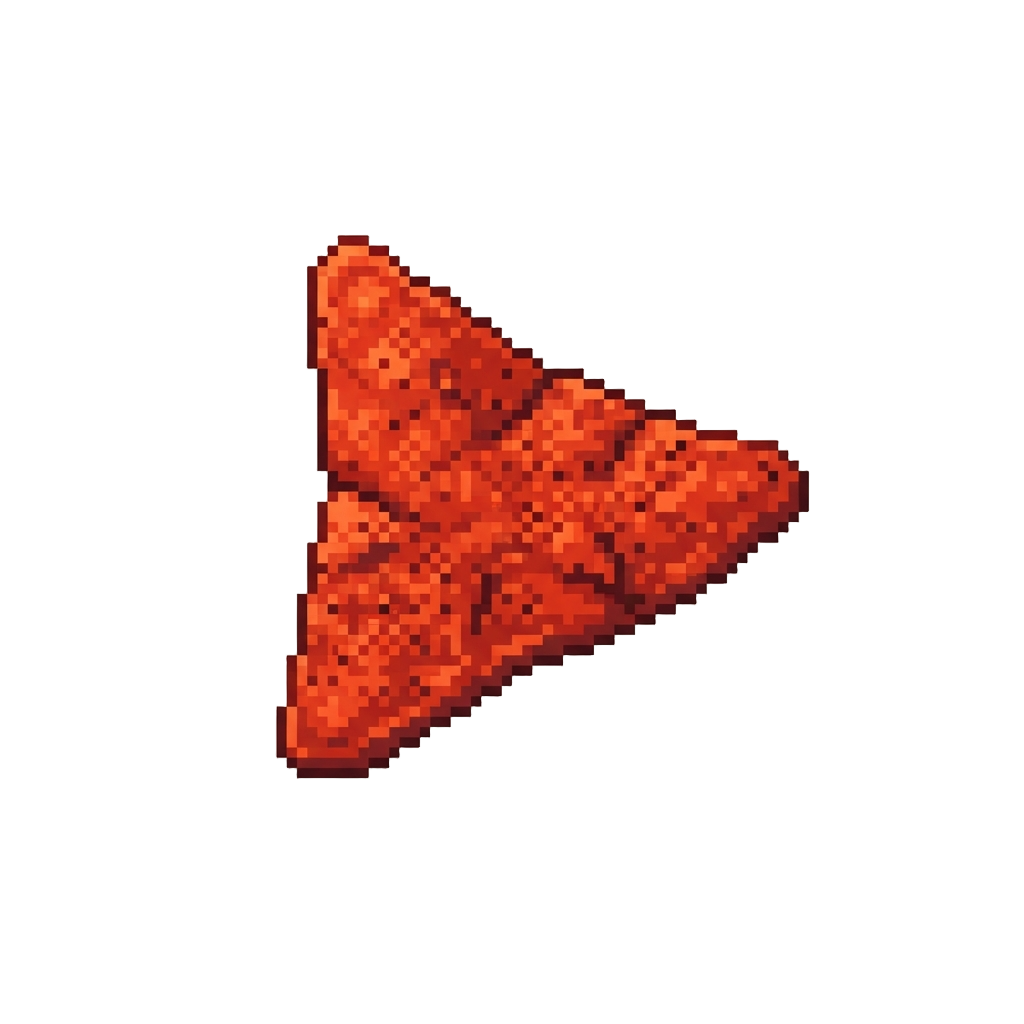 A Super-spicy Red Tortilla Chip