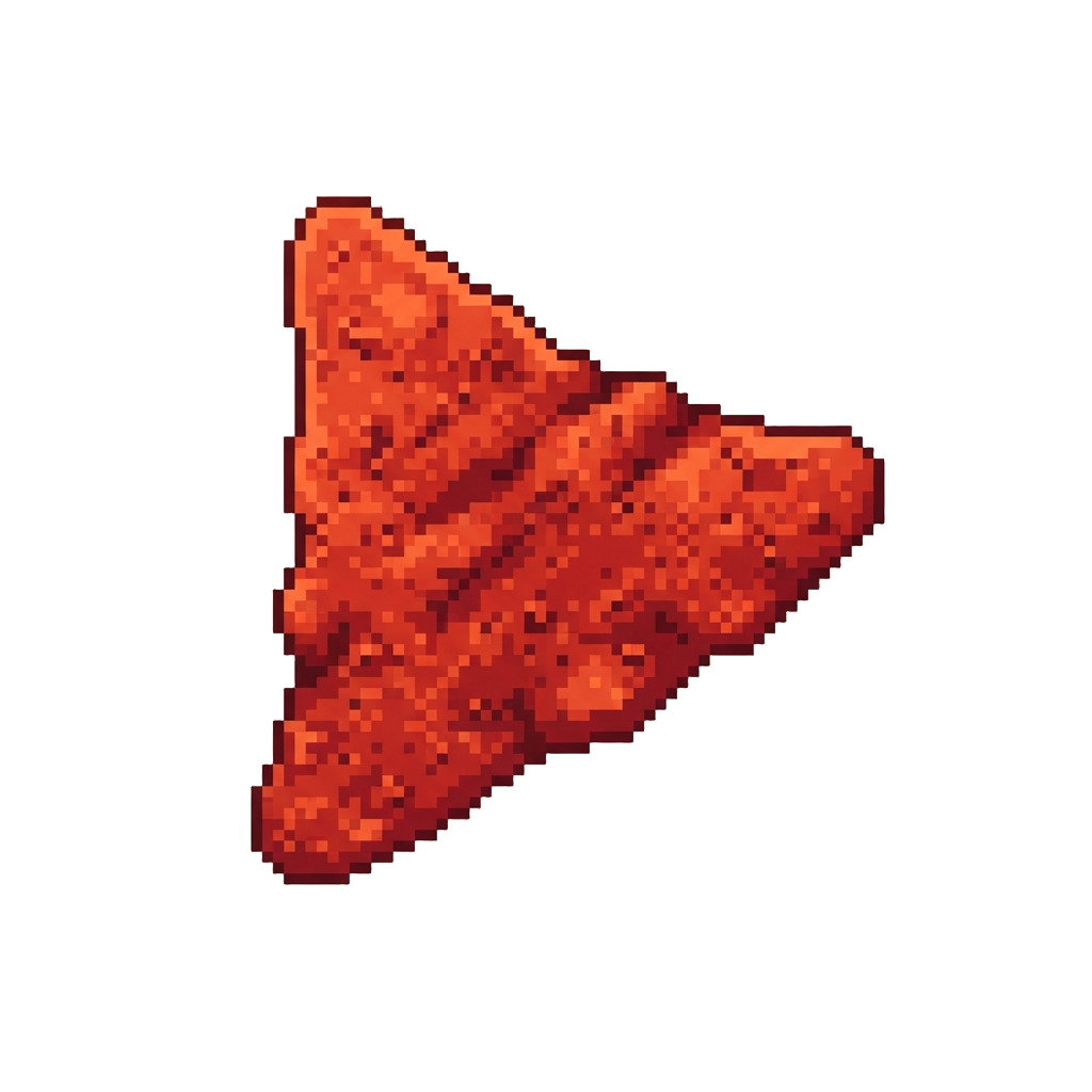 An Extra Crunchy Spicy Chip Coated in Red Dust