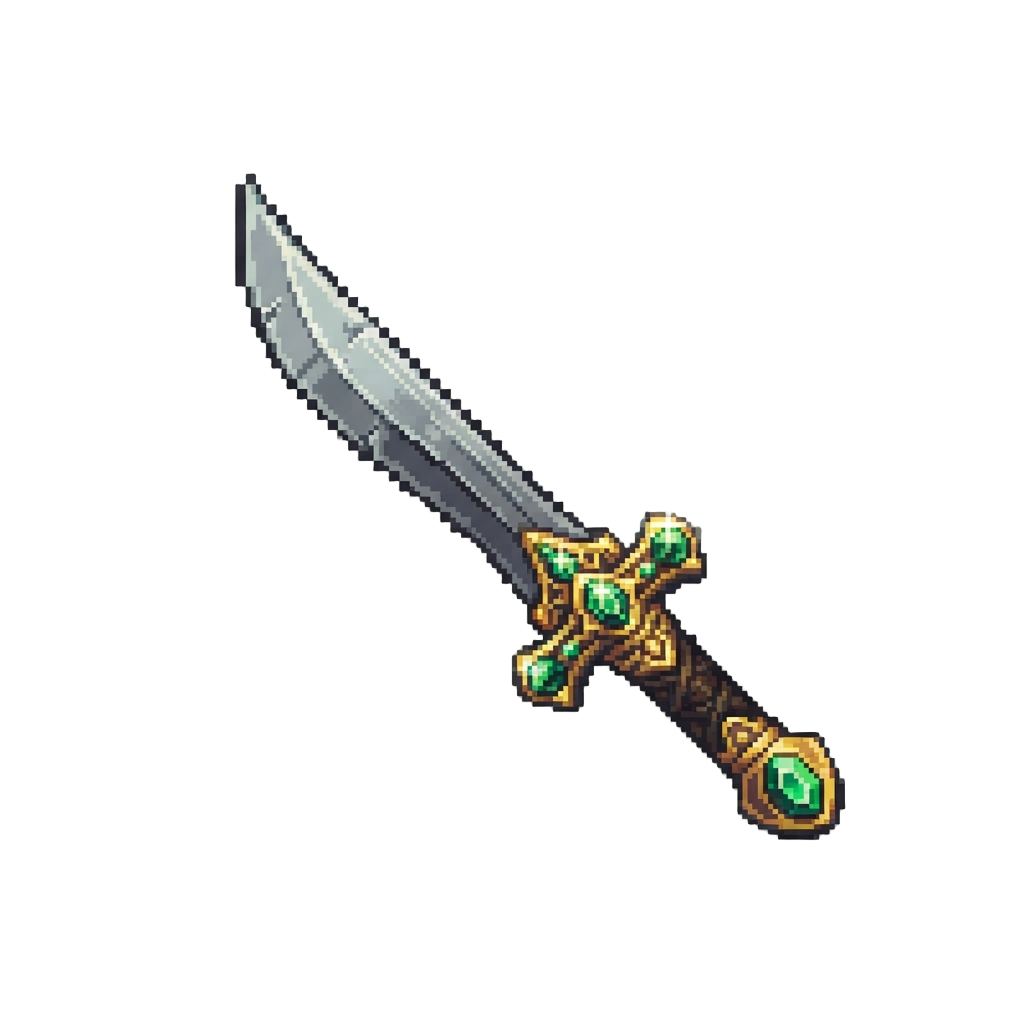 An Ornate Emerald Falchion