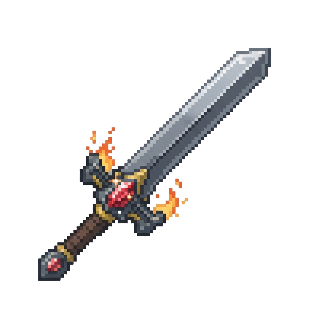 A Fiery Ruby-hilted Claymore