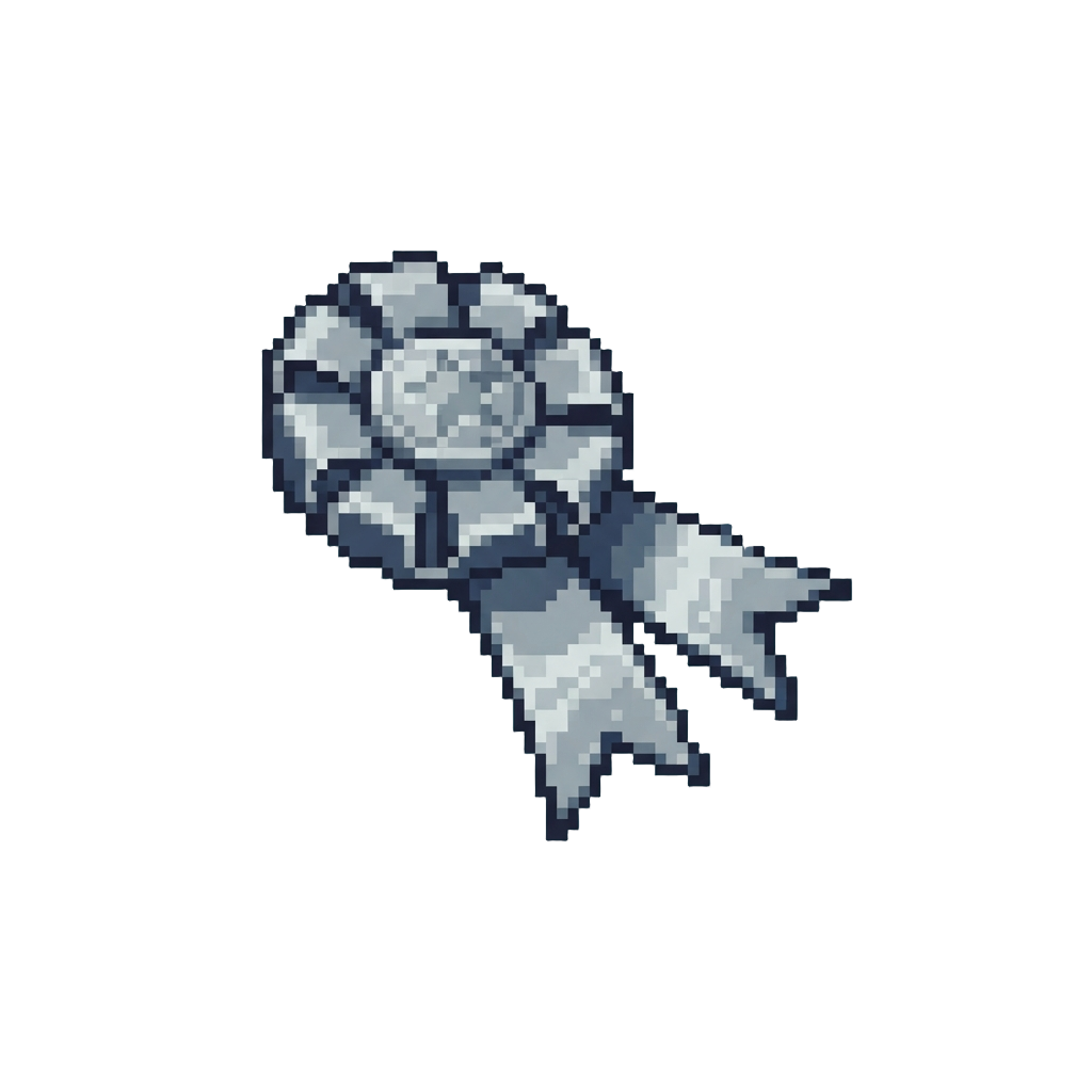 A Shiny Silver Vegas Racing Ribbon