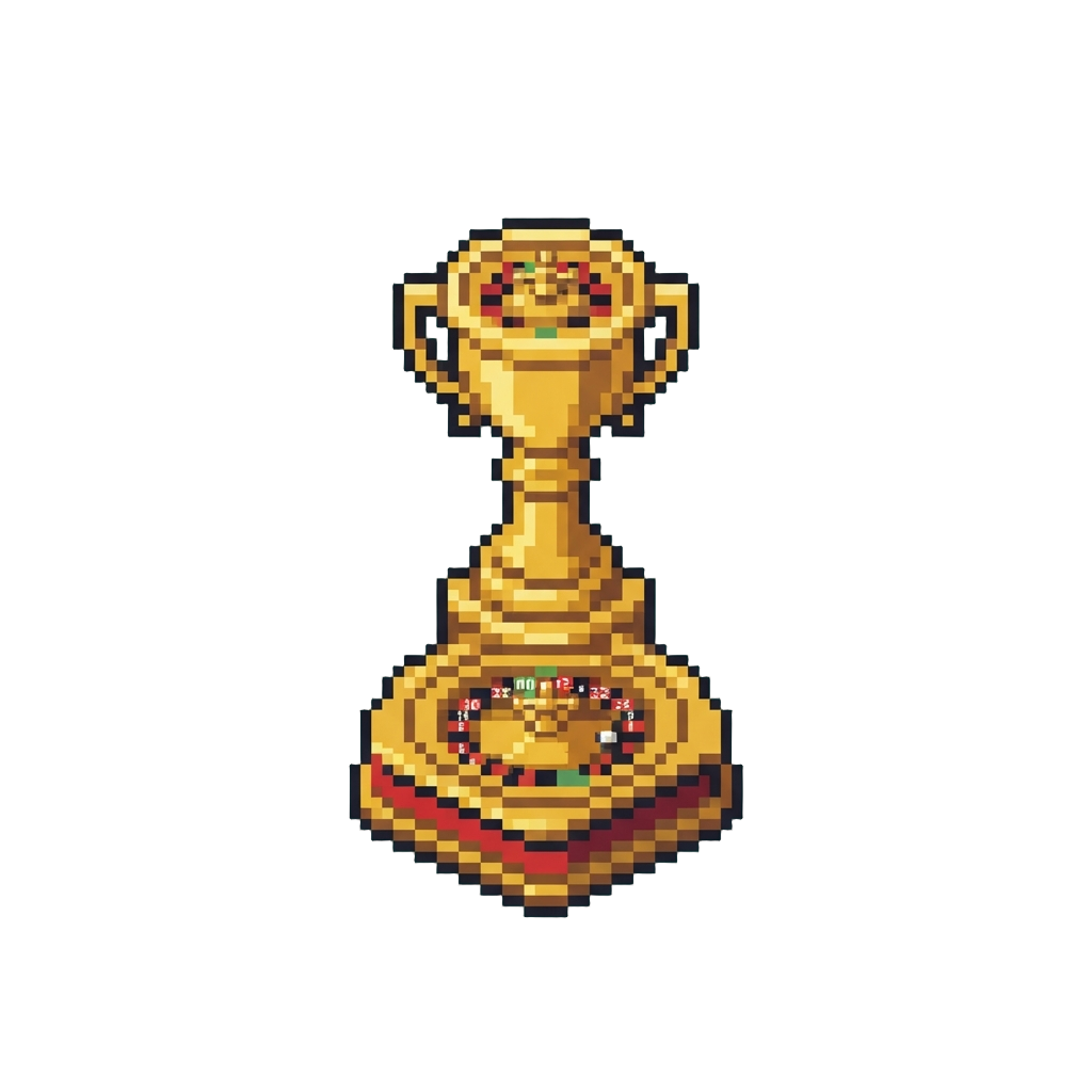 A Golden Vegas Roulette Trophy