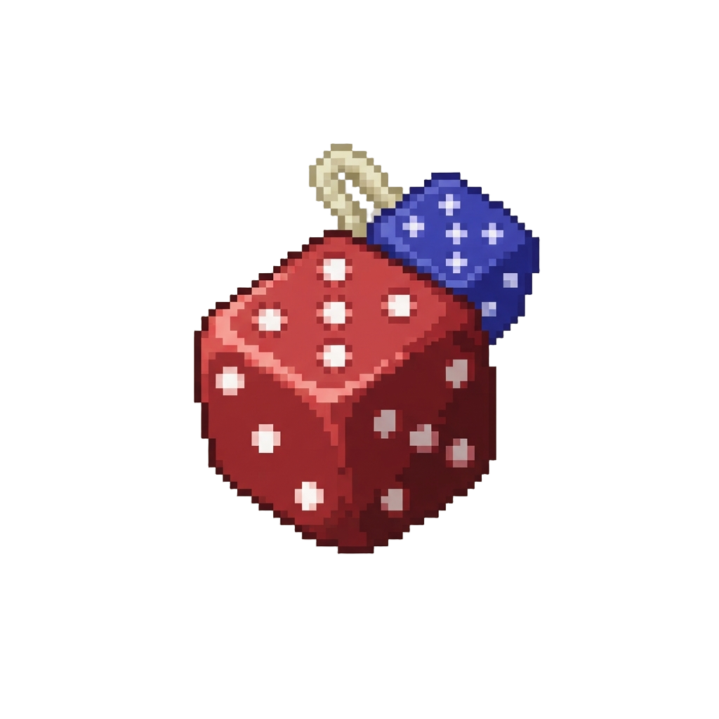 A Cascade of Oversized Velvet Fuzzy Dice
