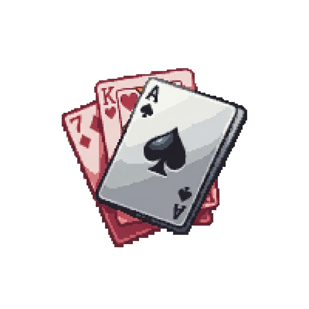 A Spill of Giant Shiny Playing Cards