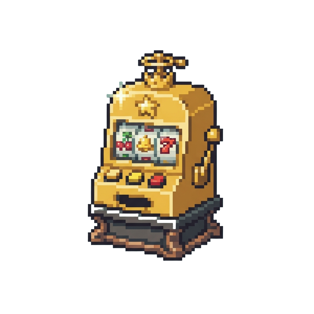 A Sparkling Golden Slot-machine Trophy