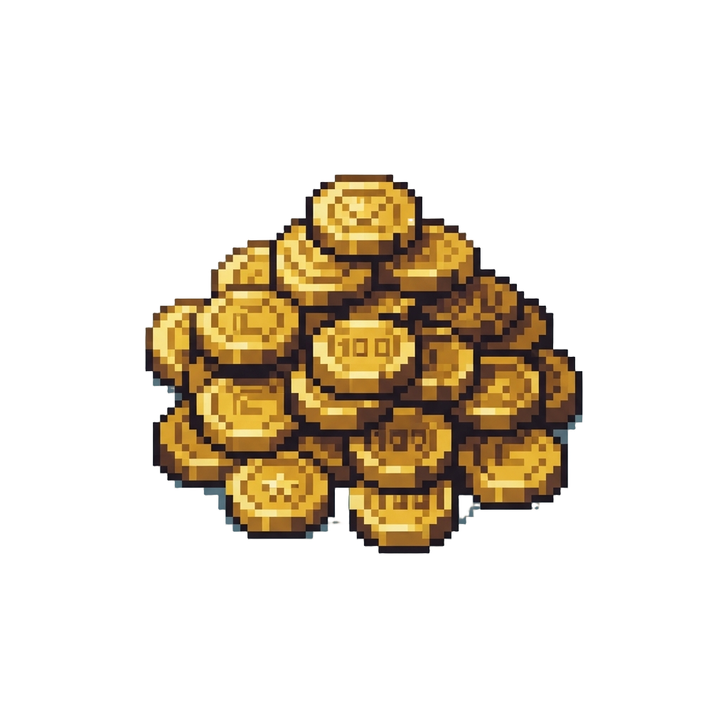 A Mountain of Golden Casino Tokens