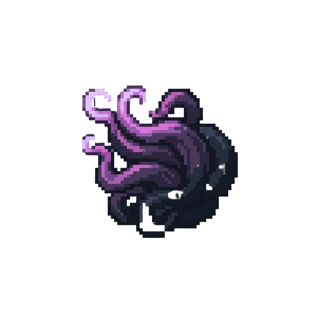 Deep Void Purple Glowing Tendrils