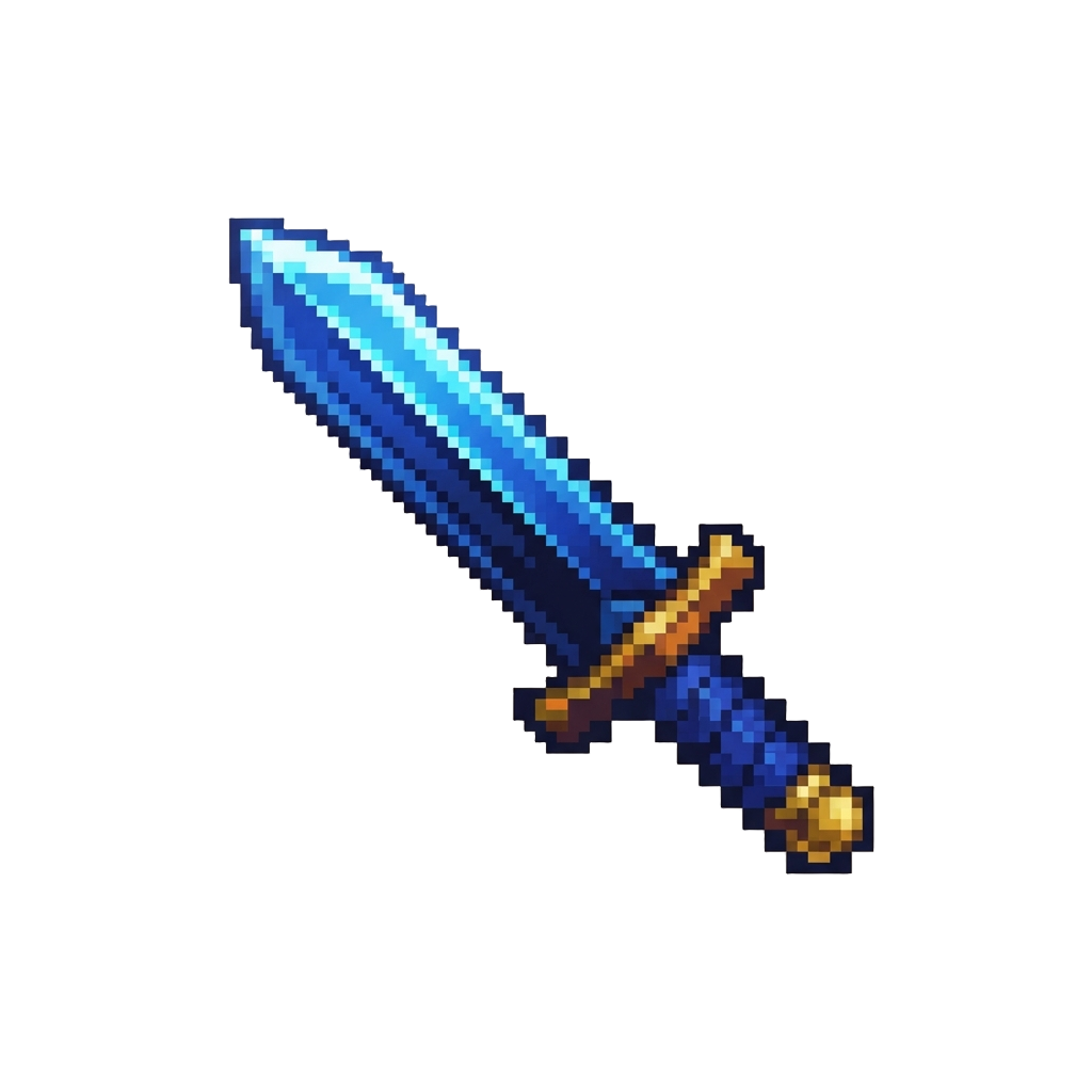 A Glowing Royal Blue Blade