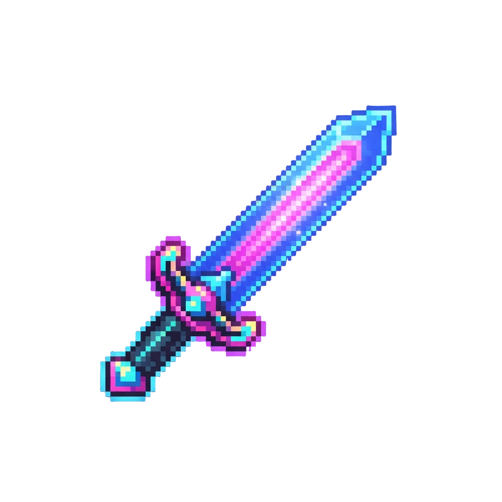 Vibrant Neon Pop-art Style with Radiant Glowing Outlines