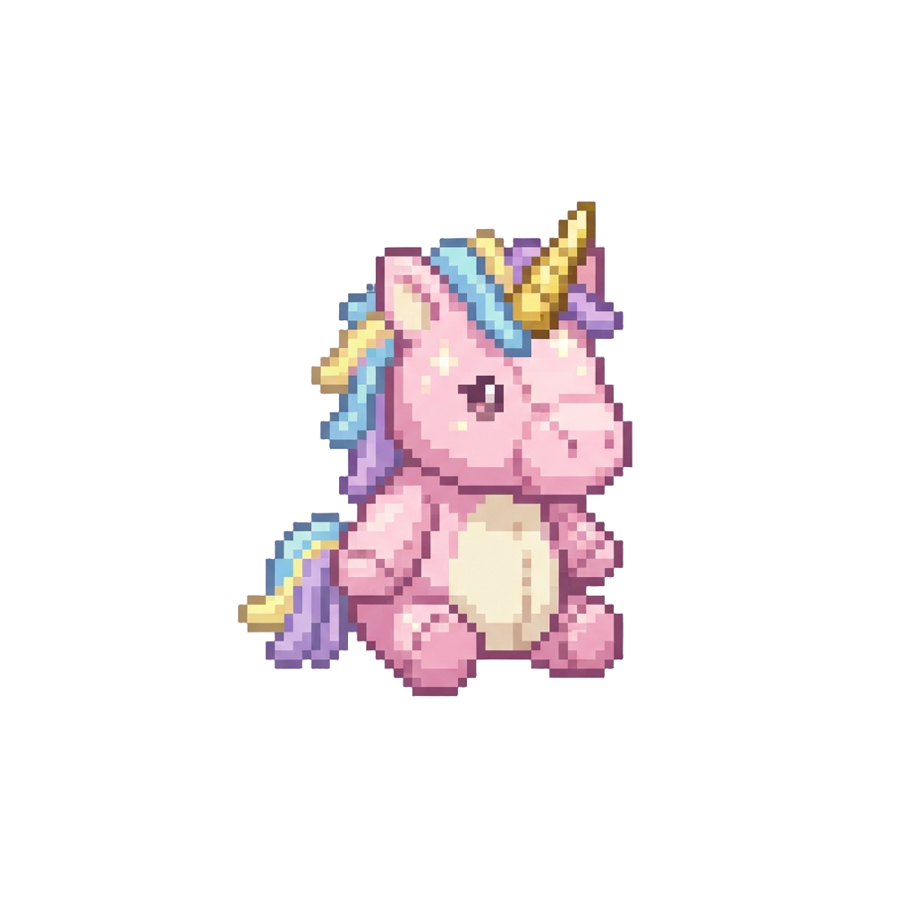 A Sparkly Plush Unicorn Doll