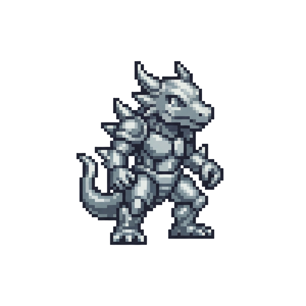 A Rare Shiny Chrome Monster Figurine