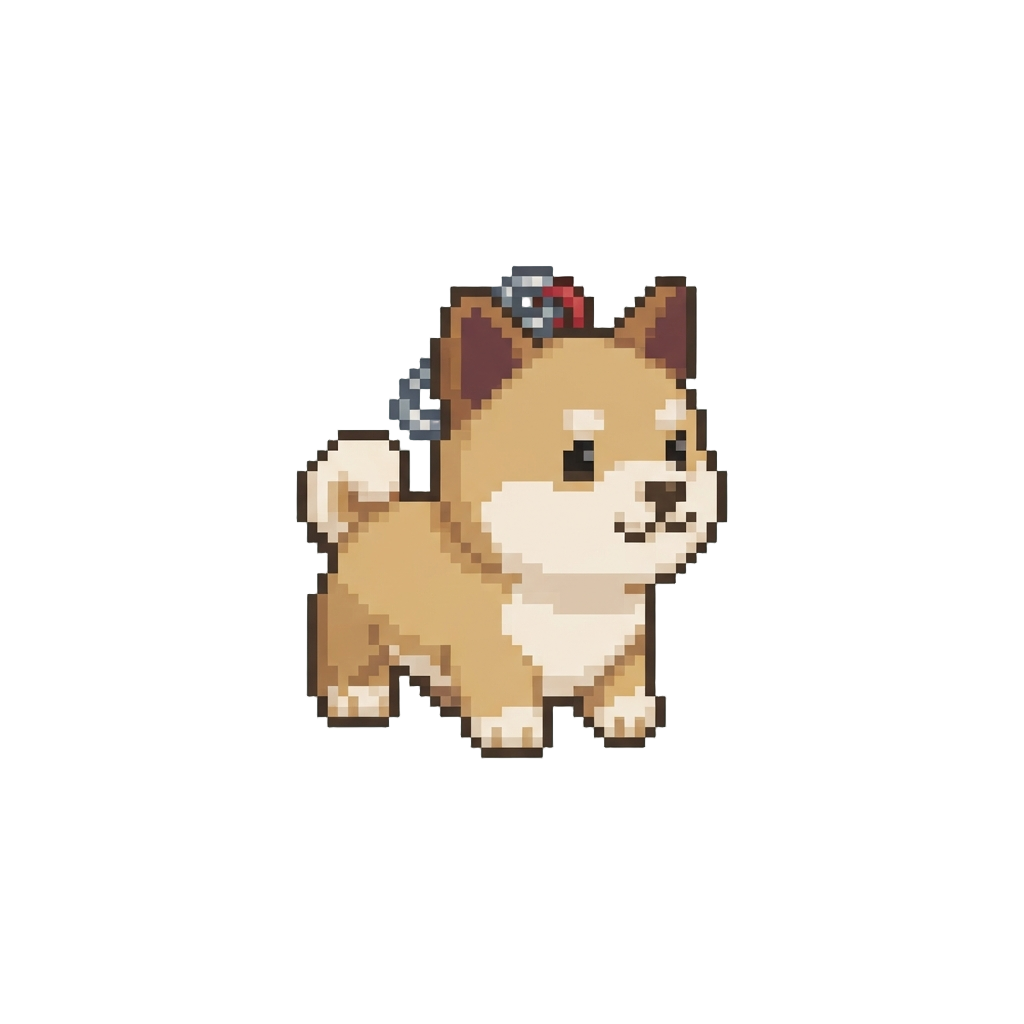 A Tiny Shiba Inu Plush Keychain