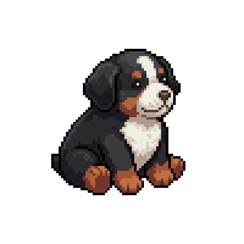 A Big Fuzzy Bernese Mountain Dog Plush