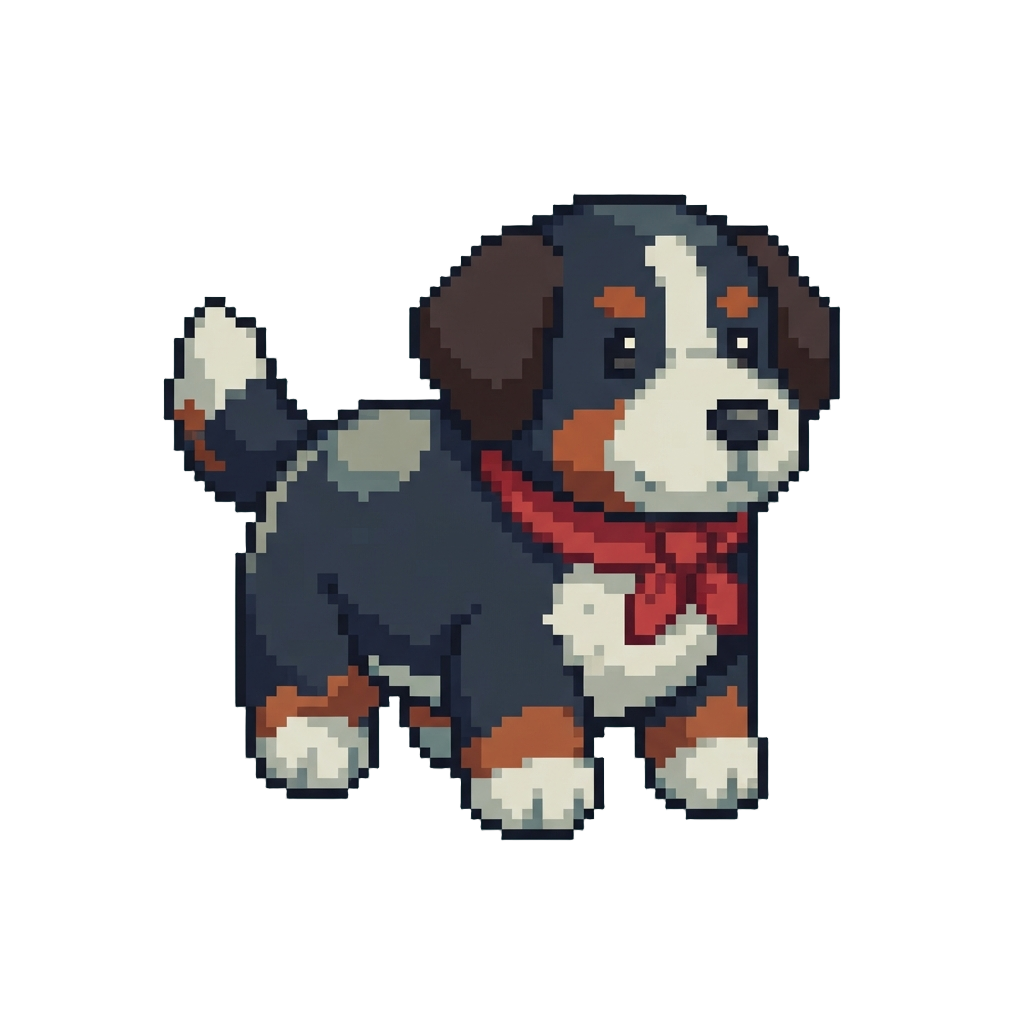 A Fuzzy Bernese Mountain Dog Plush