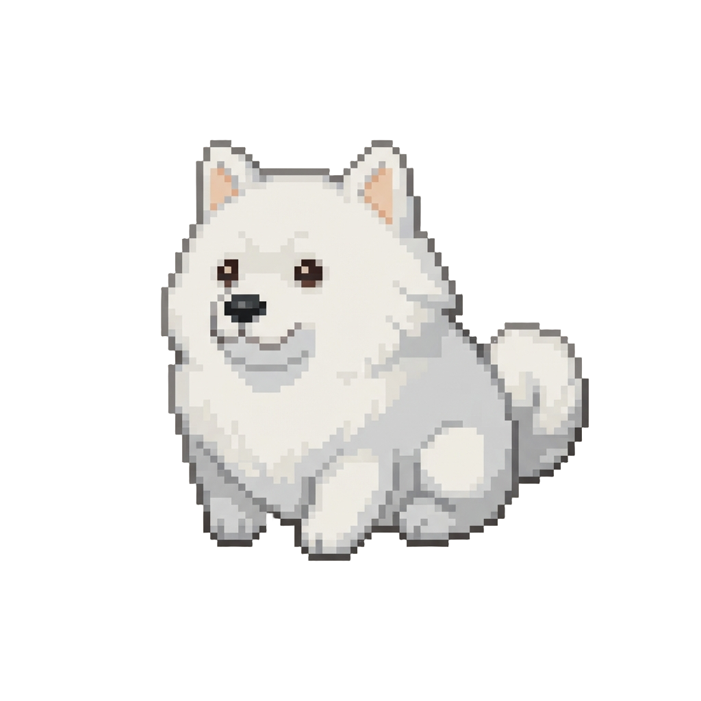 A Huge Chubby Samoyed Plush