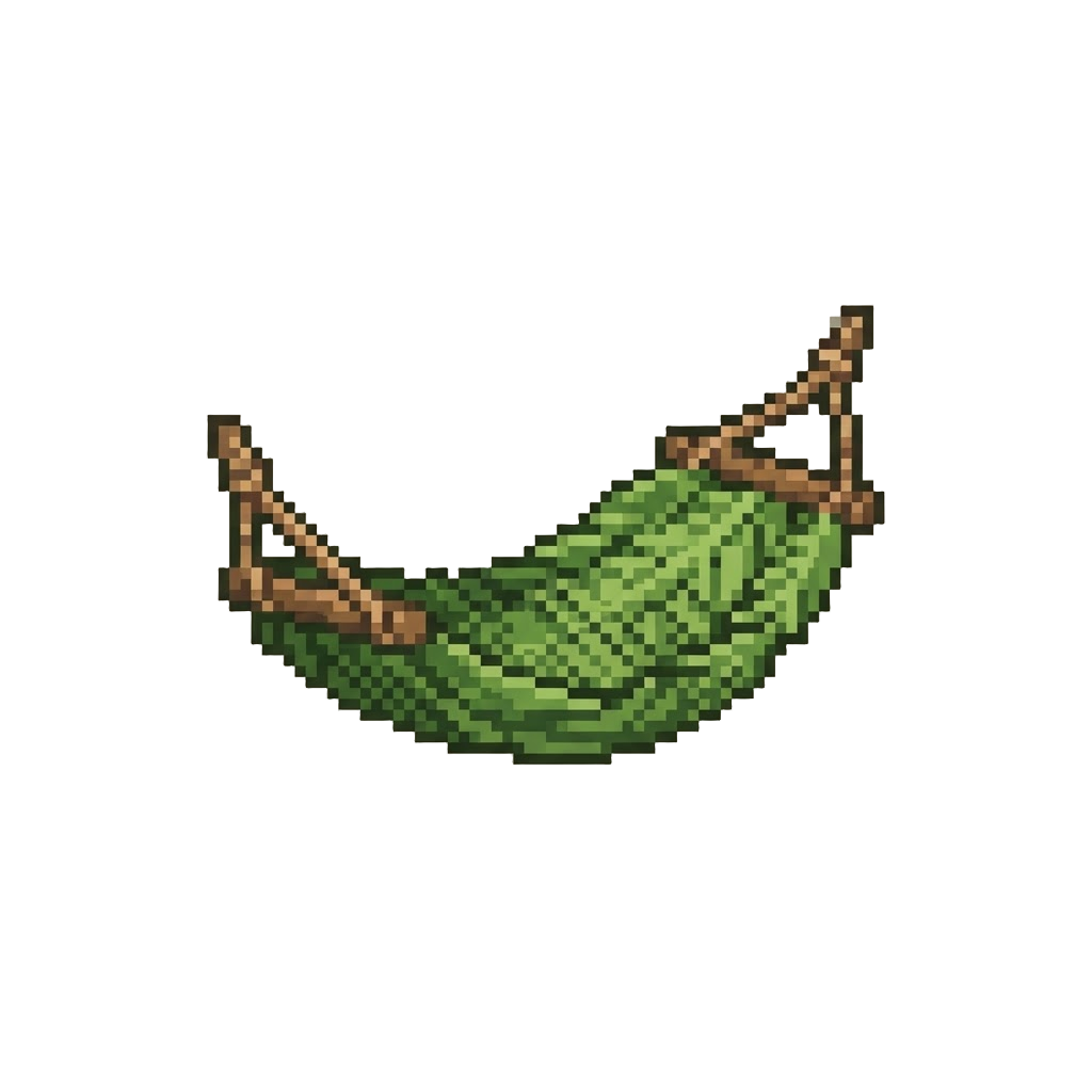 A Cozy Hammock Made of Palm Leaves