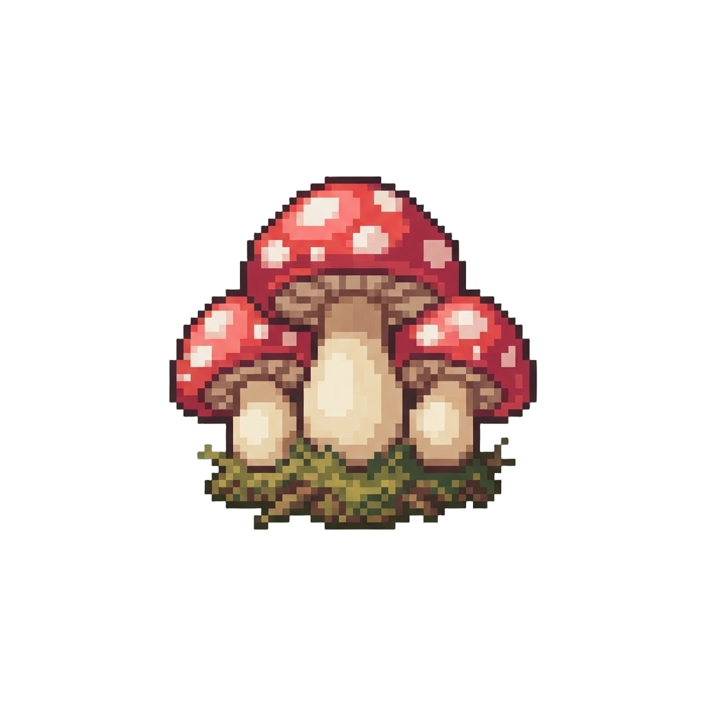 A Bed of Giant Bouncy Mushrooms