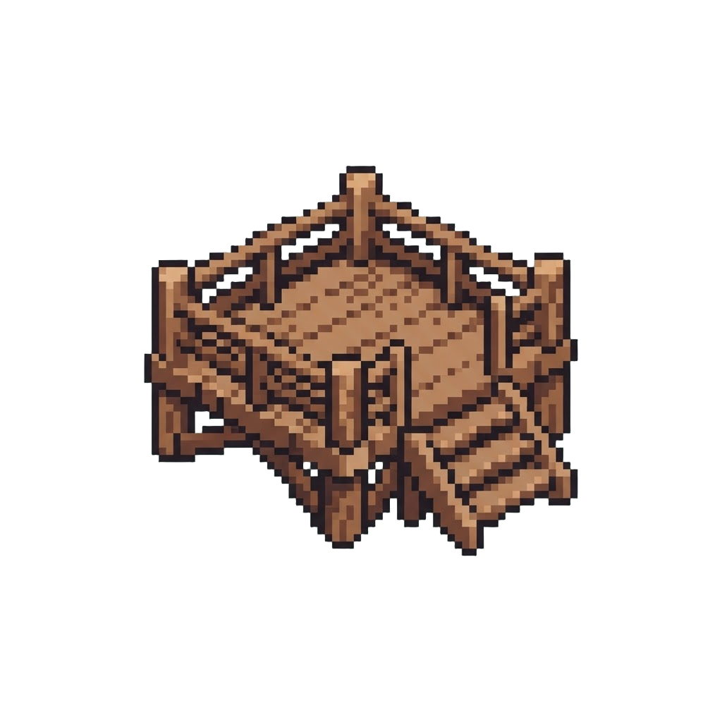 A Sturdy Wooden Observation Deck