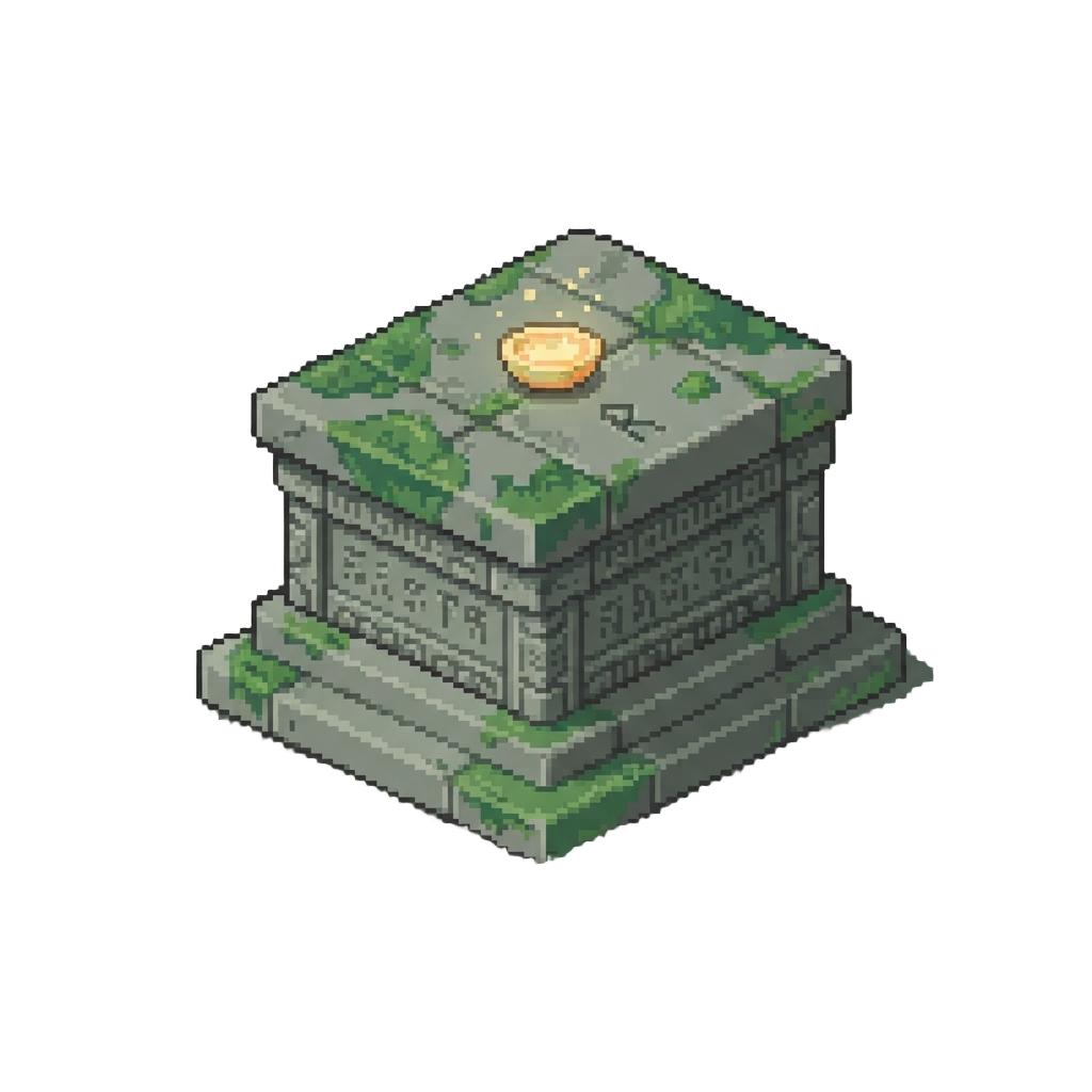 A Mossy Stone Temple Altar