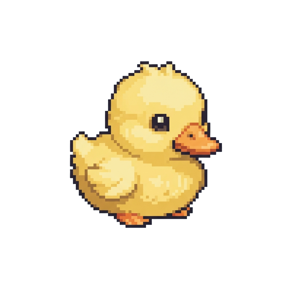A Cute Fluffy Duckling Head