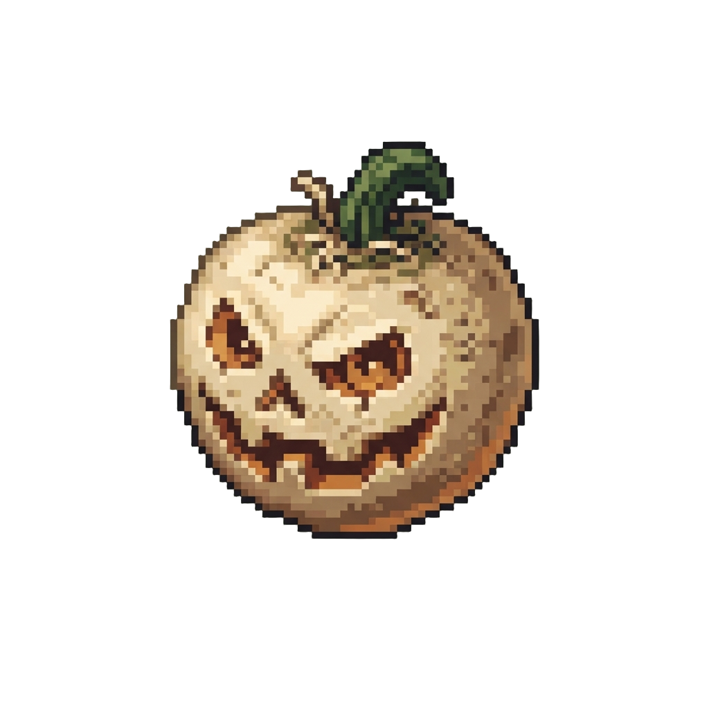 A Vintage Carved Turnip Pumpkin Head