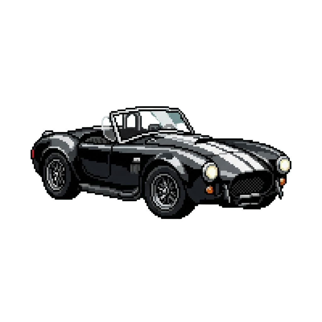 A Shiny Black Shelby Cobra