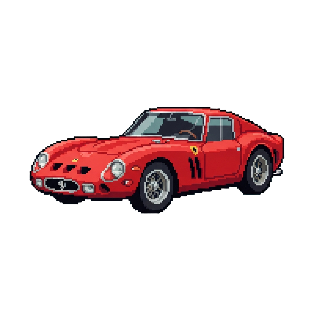 A Bright Red Ferrari 250 Gto
