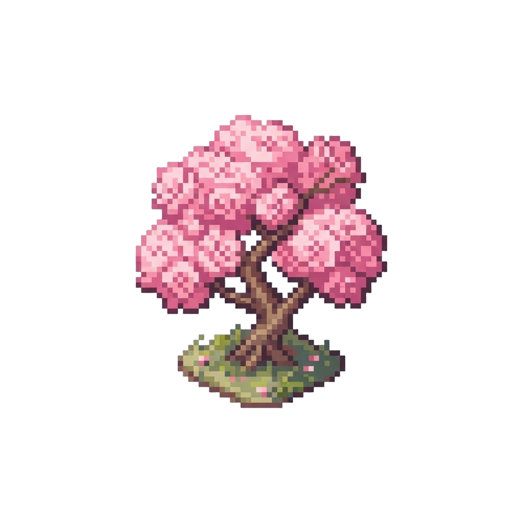 Lush Double-petaled Pink Sakura Grove