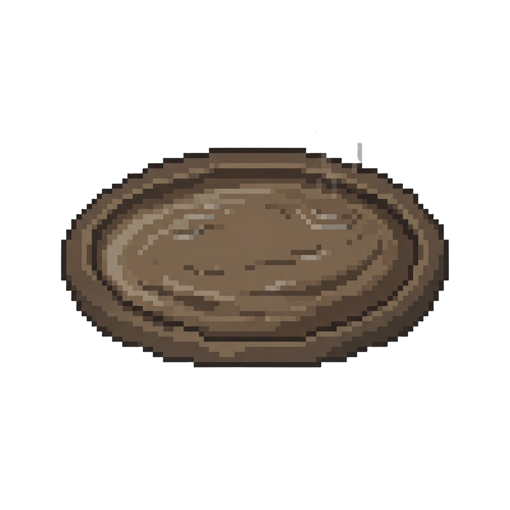 A Shallow Muddy Pool with Barely Any Steam