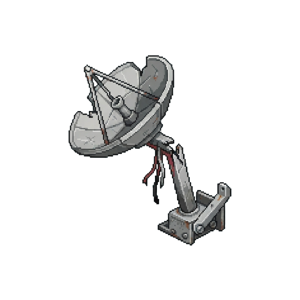 A Broken Satellite Antenna