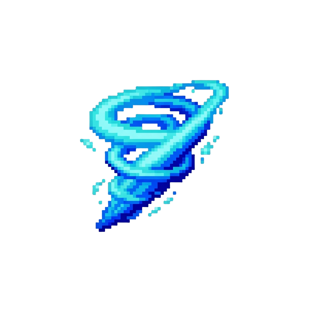 A Bright Neon-blue Warp Trail