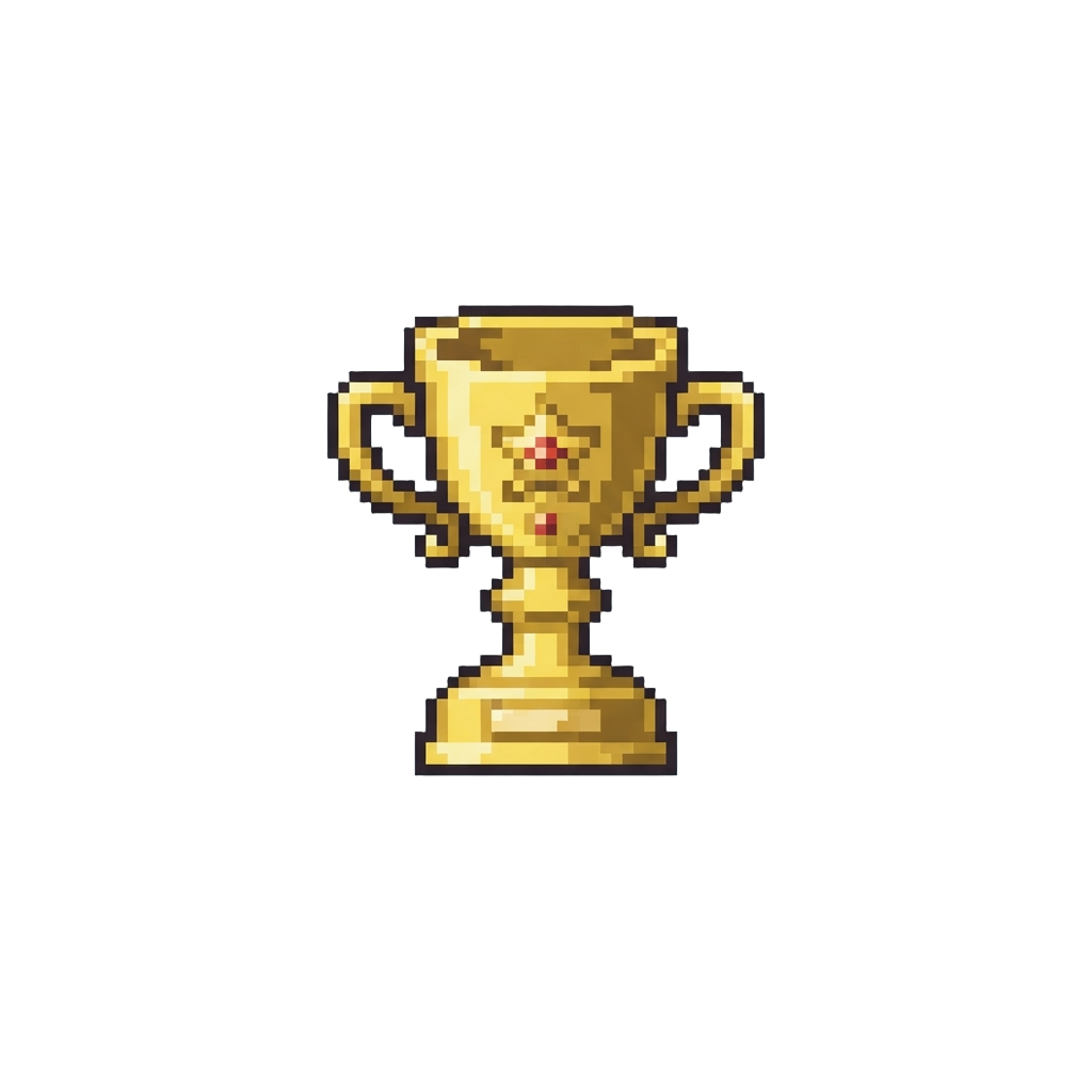 A Shiny Golden Trophy Mock-lift