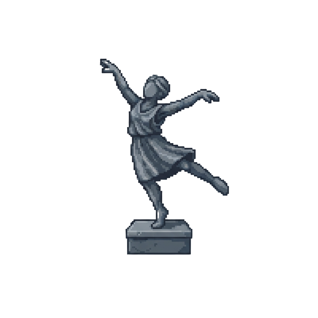 A Energetic Statue-pose Frozen Dance