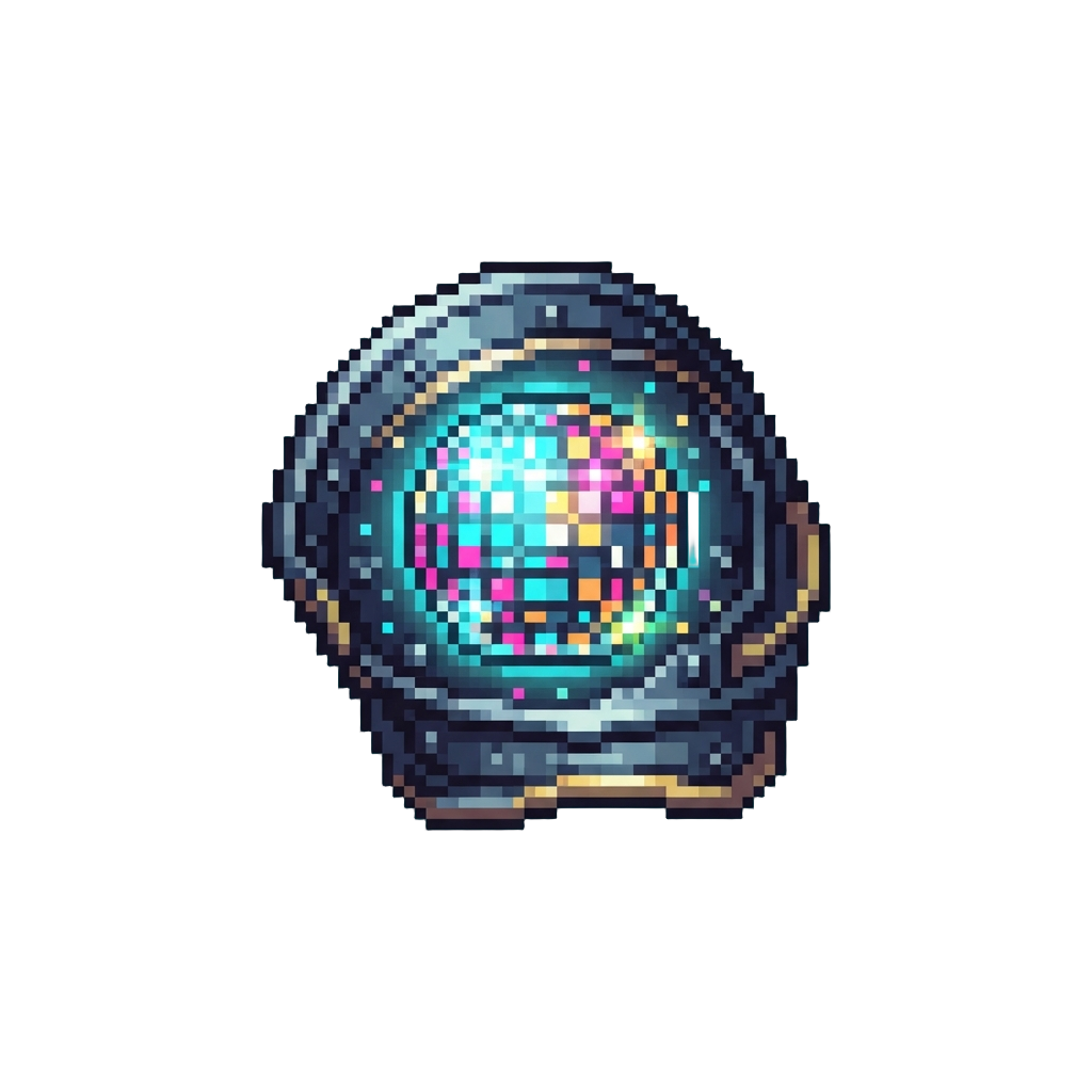 Glowing Neon Disco Ball Shoulders