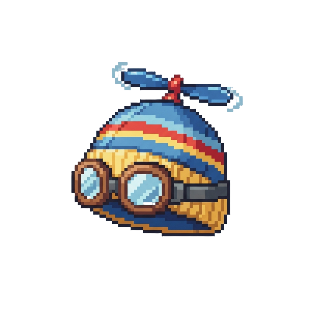 A Spinning Propeller Beanie and Goofy Goggles