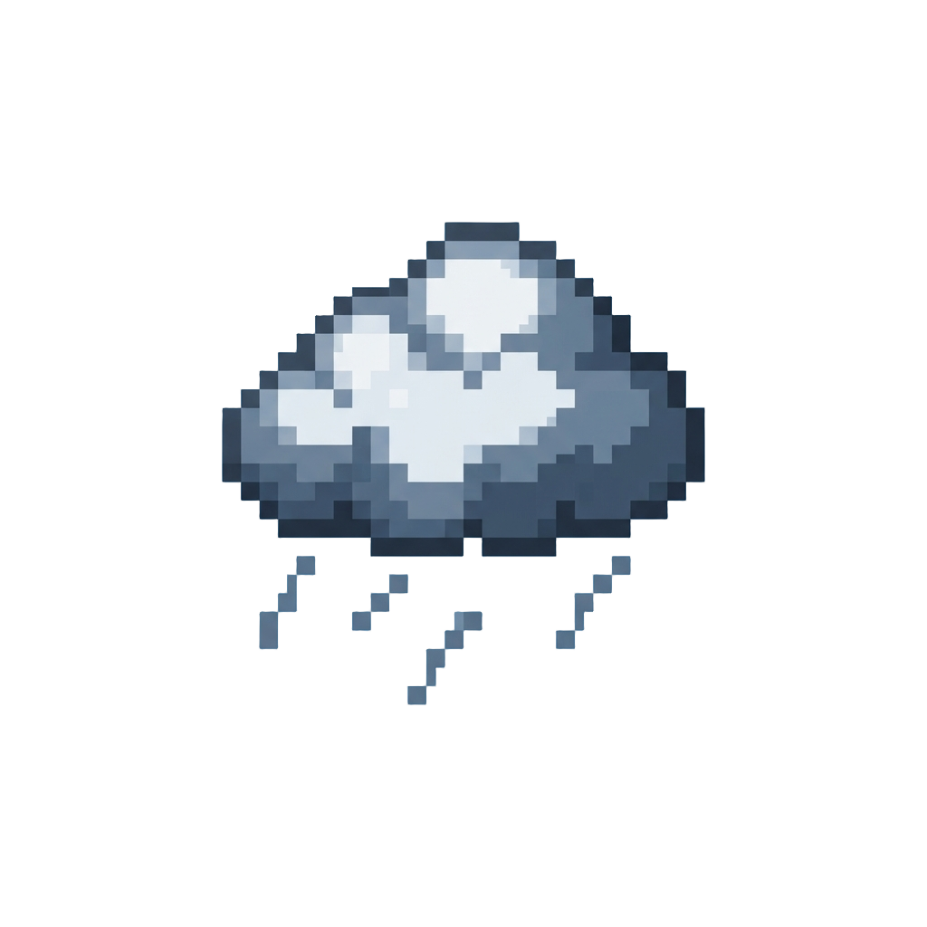 A Miniature Raining Storm Cloud Overhead