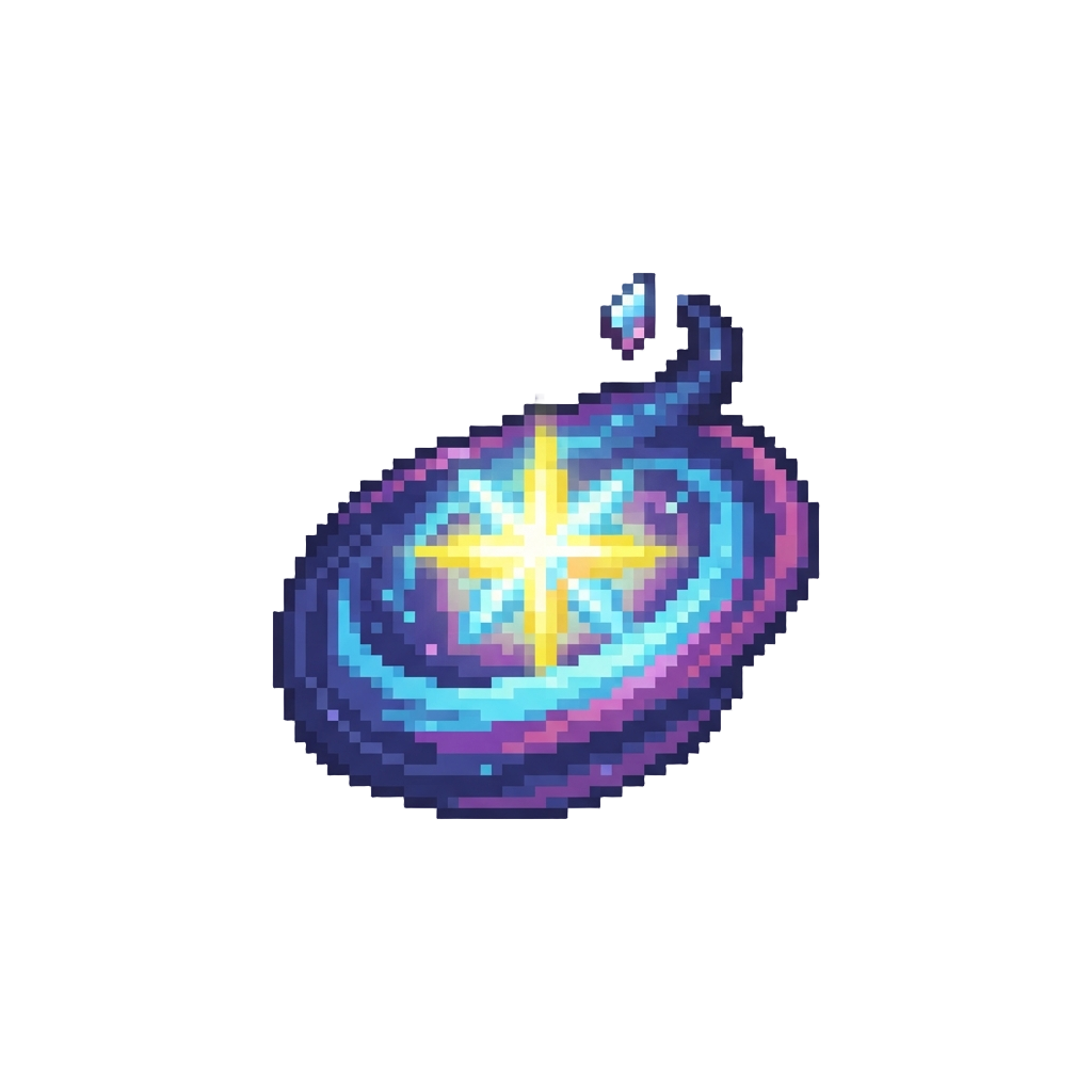 Swirling Cosmic Star Aura and Levitation