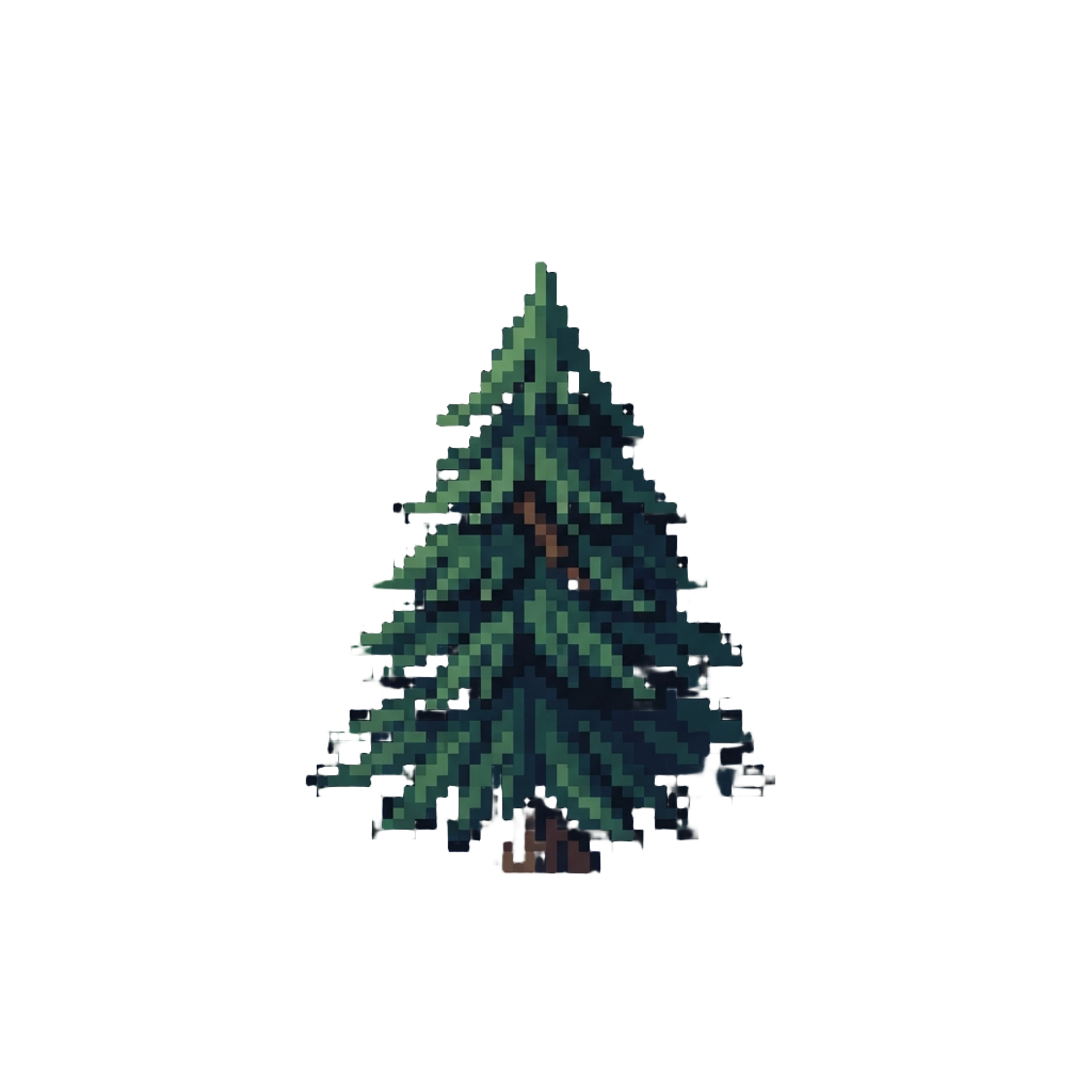 A High Pine Treetop Overlooking a Shimmering Star-filled Night Sky