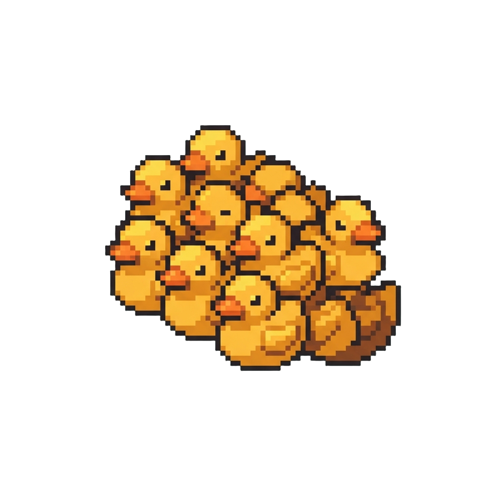 An Elaborate Miniature Barricade of Rubber Ducks
