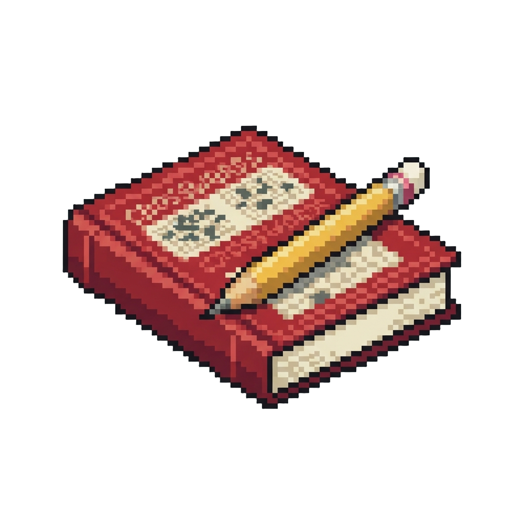 An Unopened Crossword Puzzle Book with a Solitary Pencil
