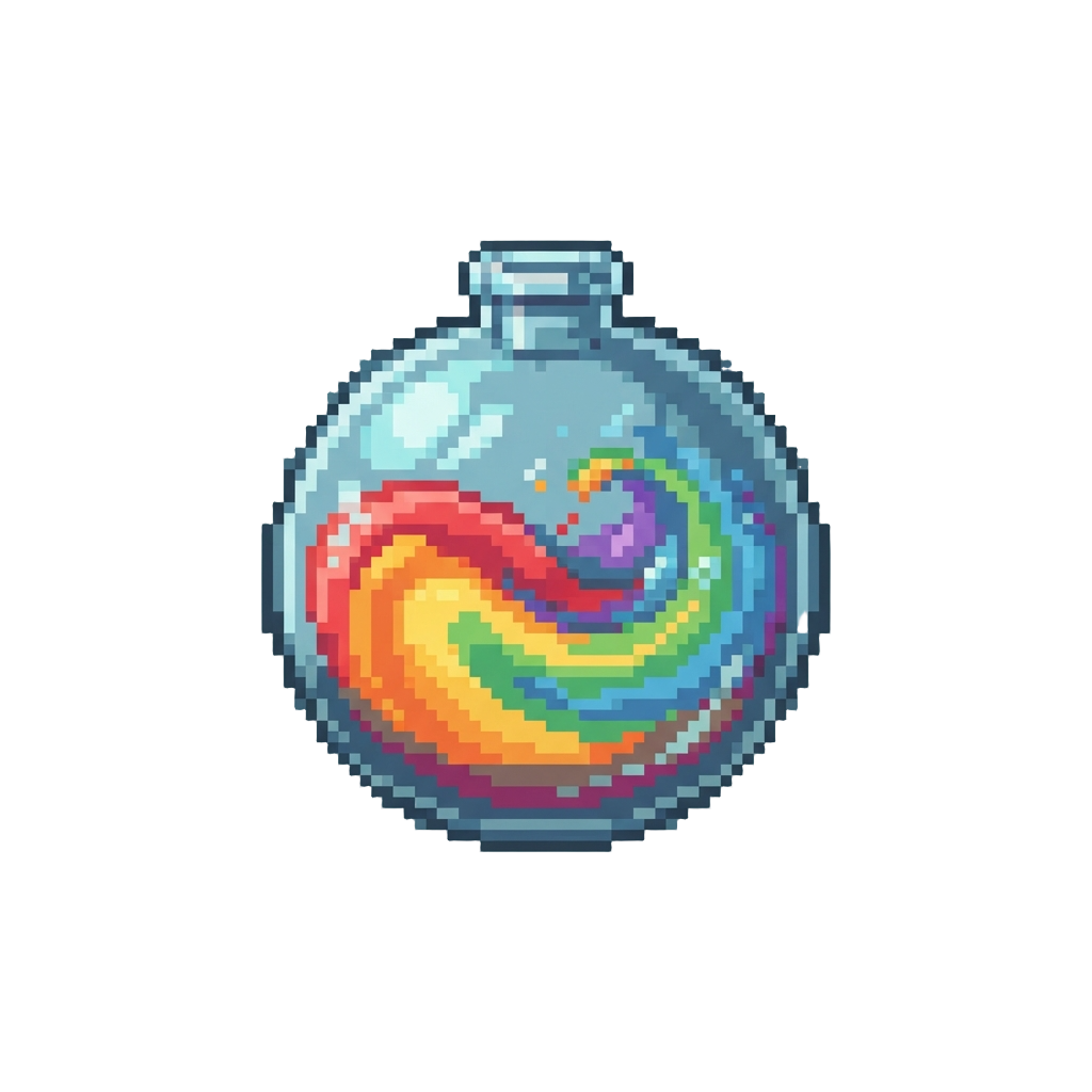 A Splashy Water-filled Rainbow Orb