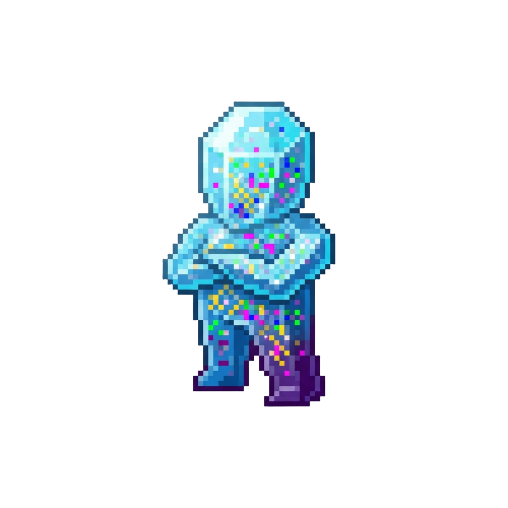 A Holographic Glitter-filled Mystery Figure
