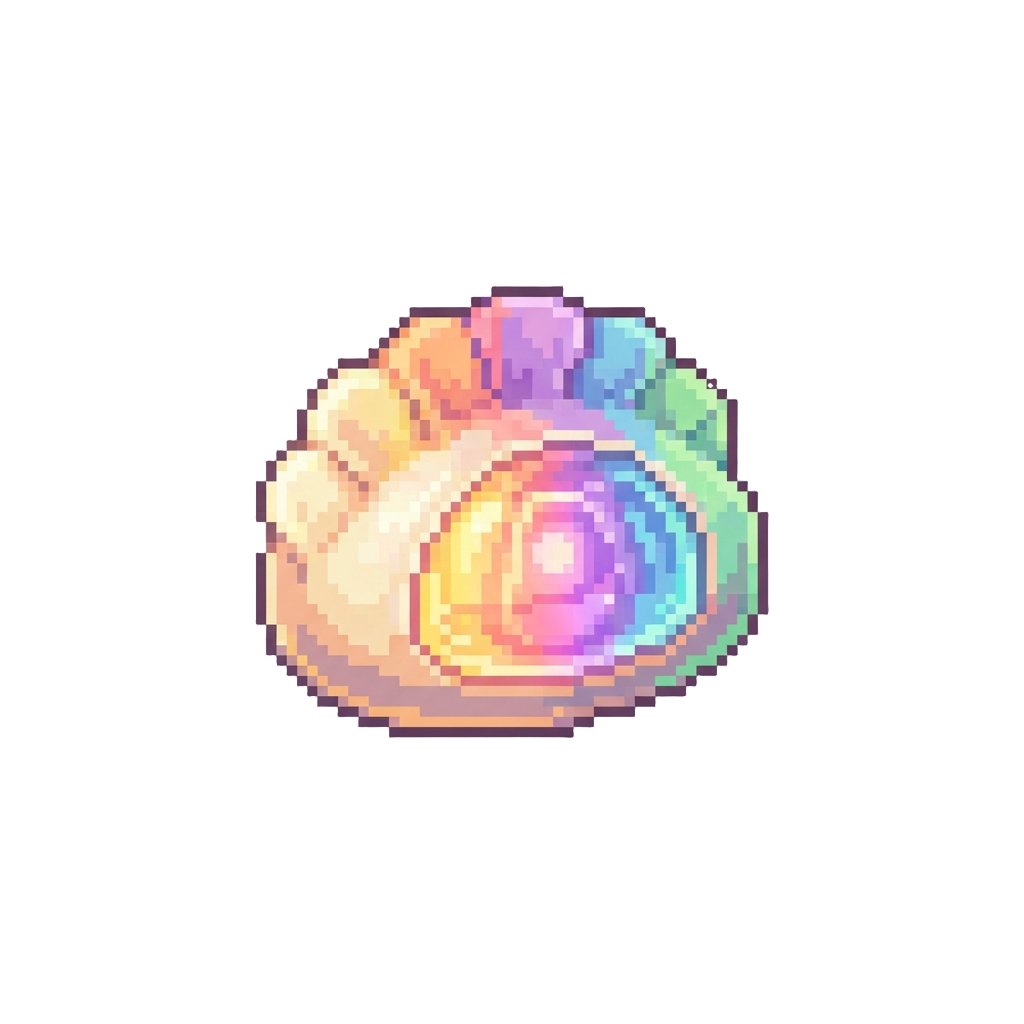 A Glowing Rainbow Dumpling with Jelly Filling