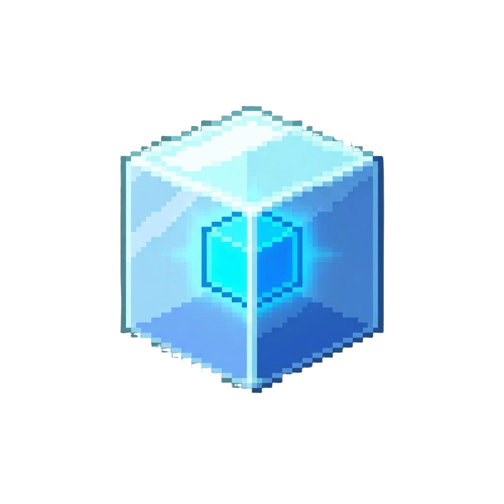 A Neon Crystal-clear Slow-rise Cube