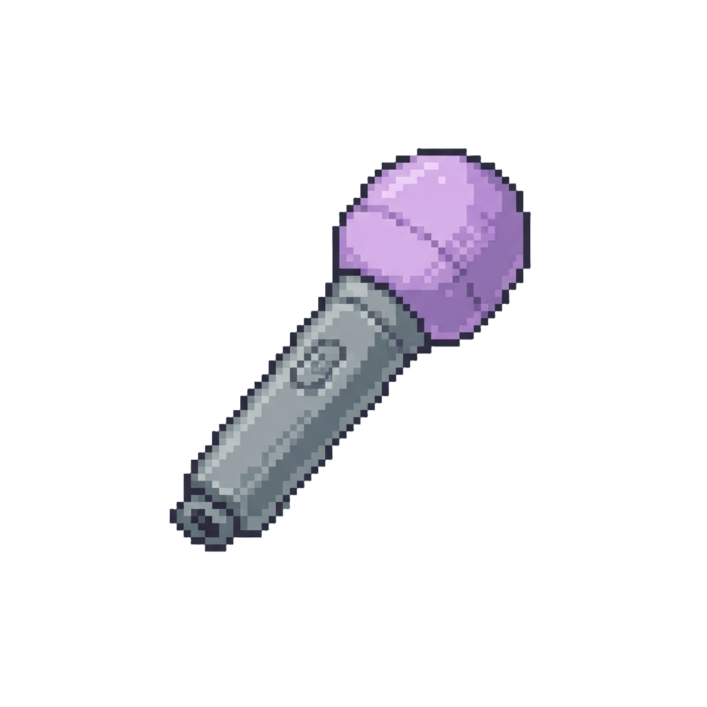 A Pastel Purple Foam Microphone