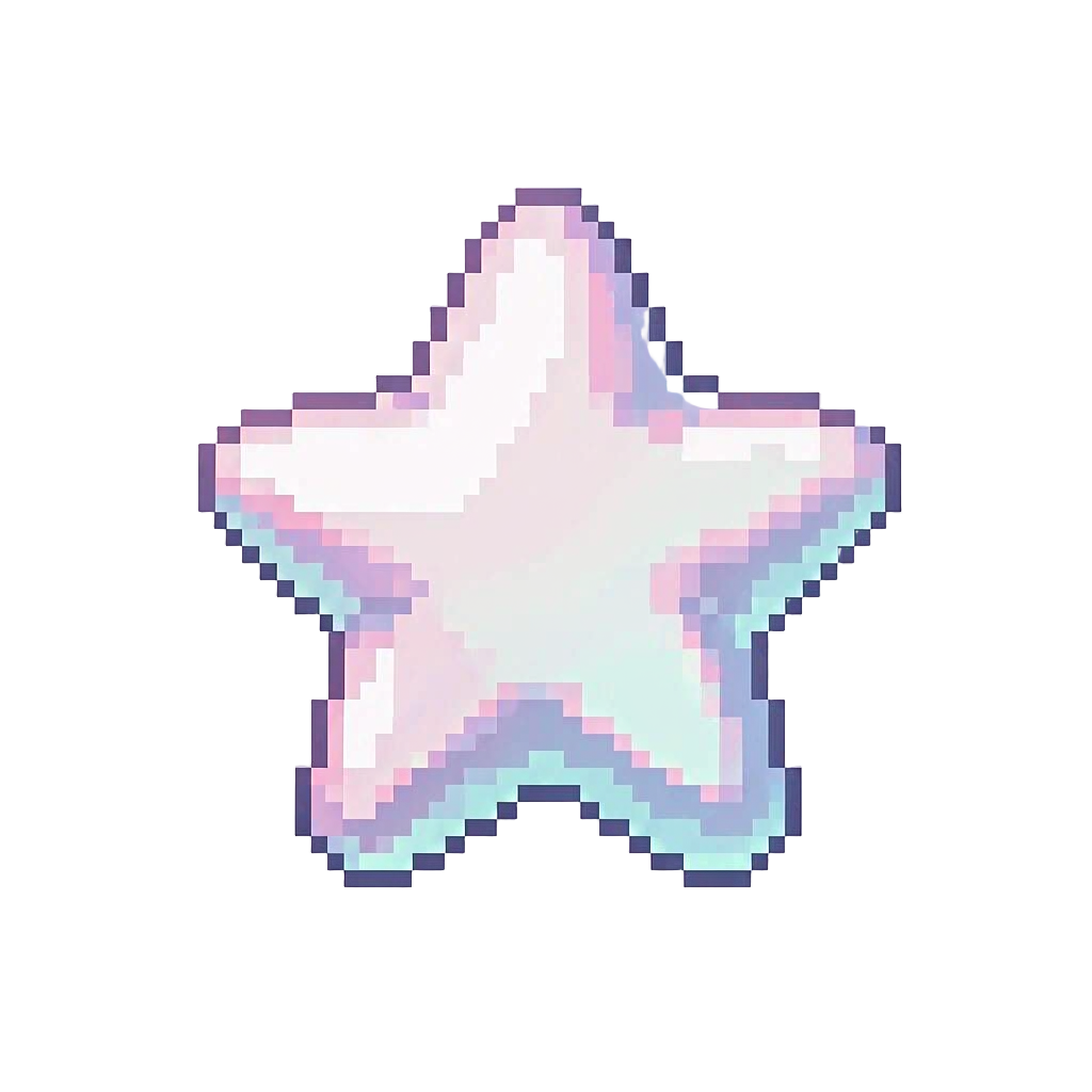 A Pearlescent Iridescent Squishy Star