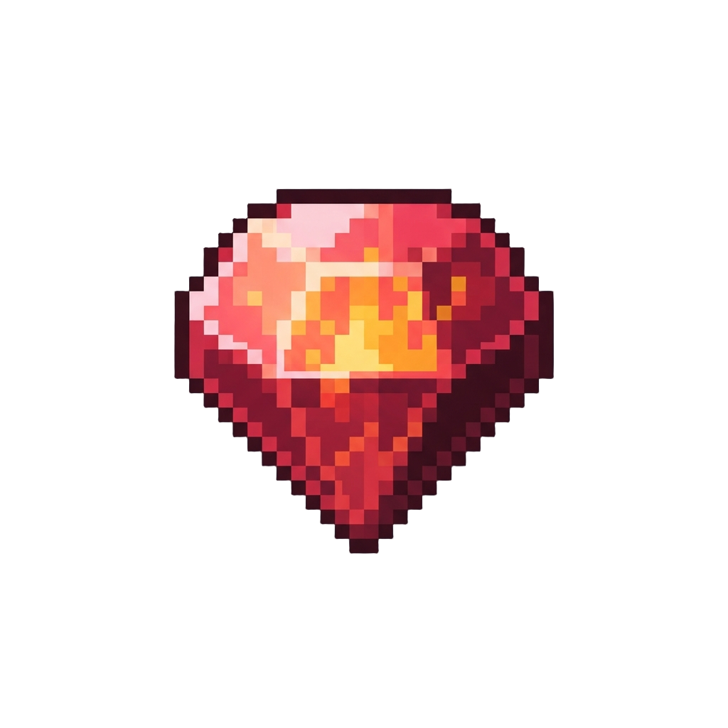 A Fiery Ruby Plasma Diamond