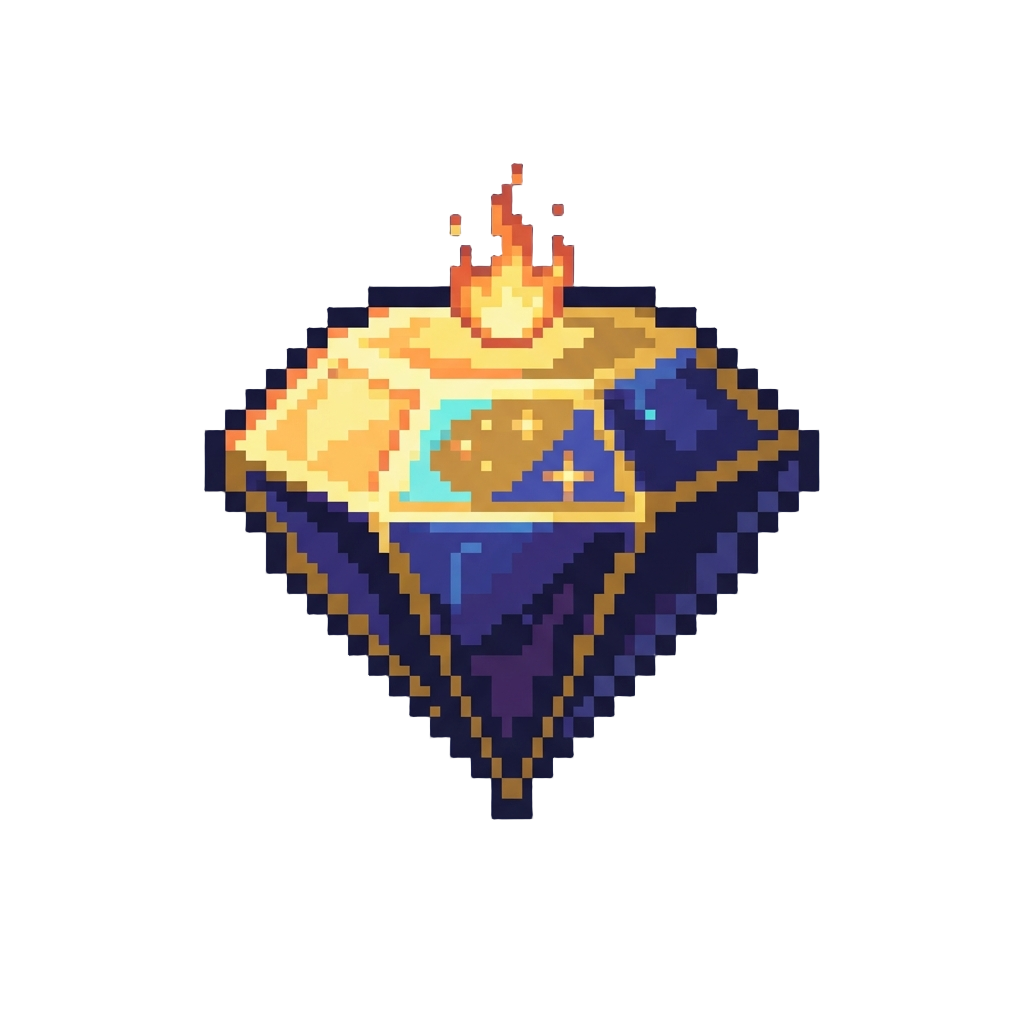 A Blazing Solar Gold Cosmic Diamond