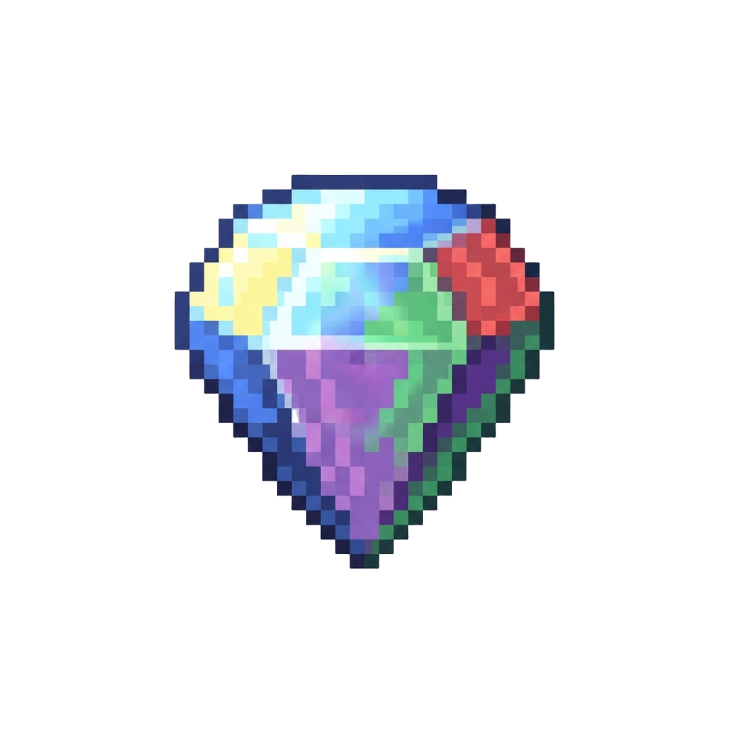 A Glowing Prismatic Moon Diamond