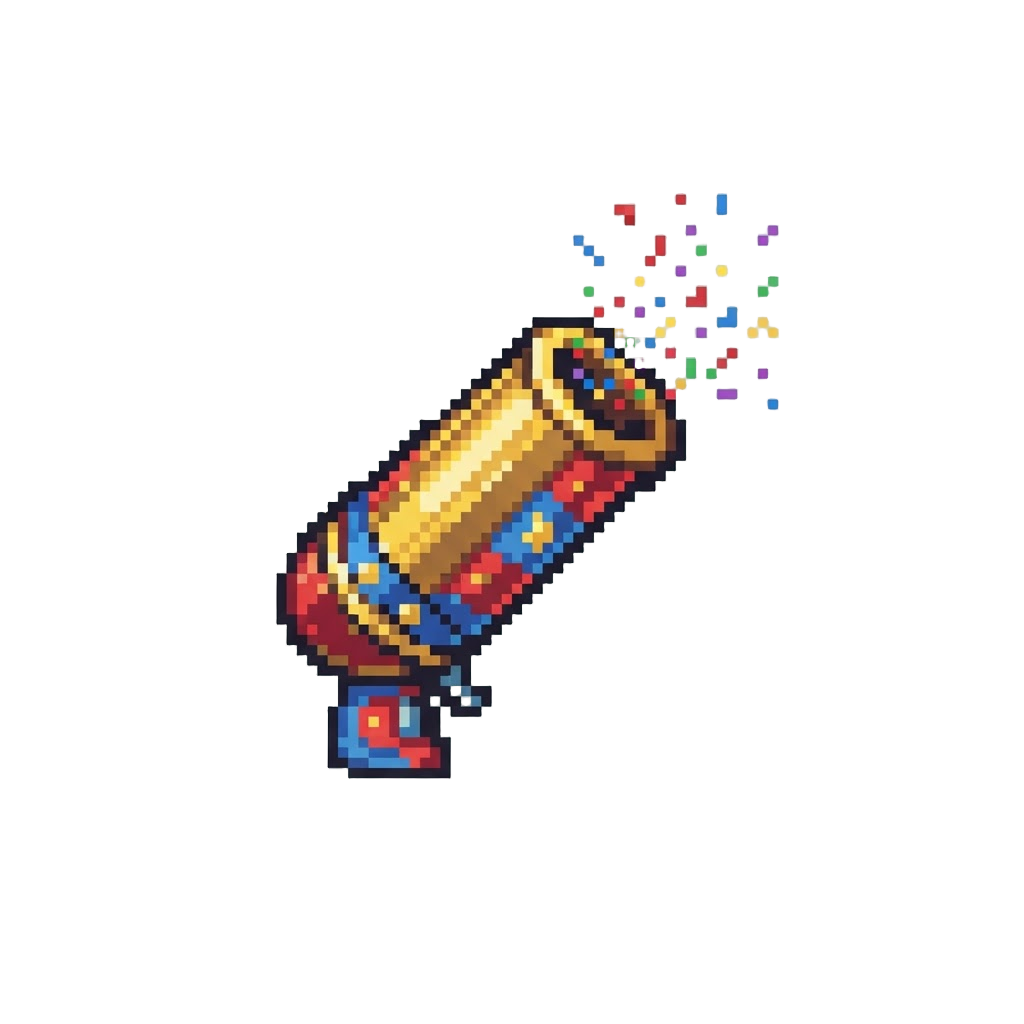 A Shiny Party Confetti Cannon